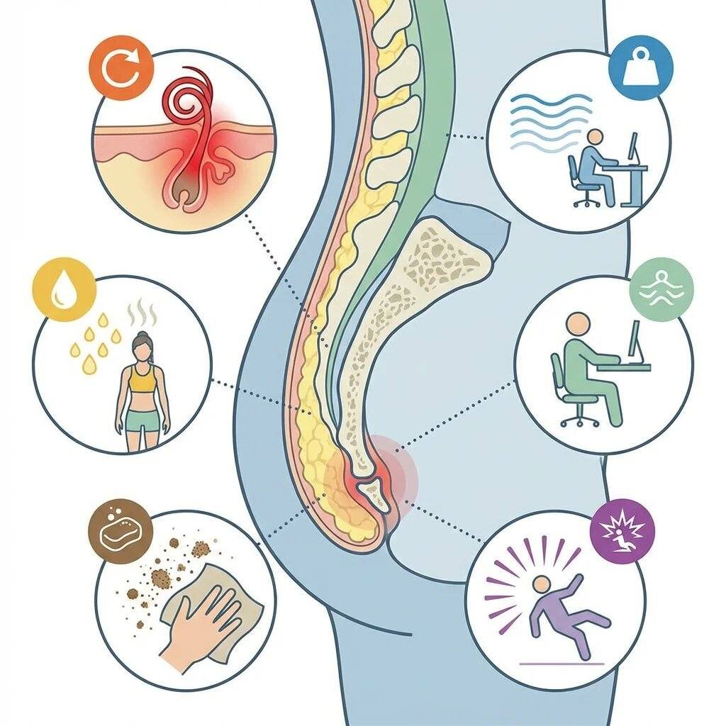 Causes of Pilonidal Sinus