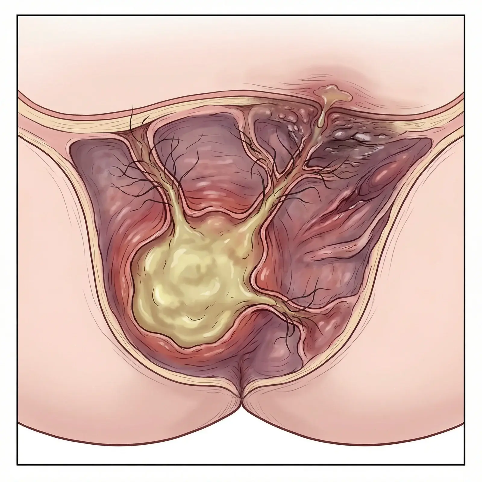 Complications of Untreated Pilonidal Sinus