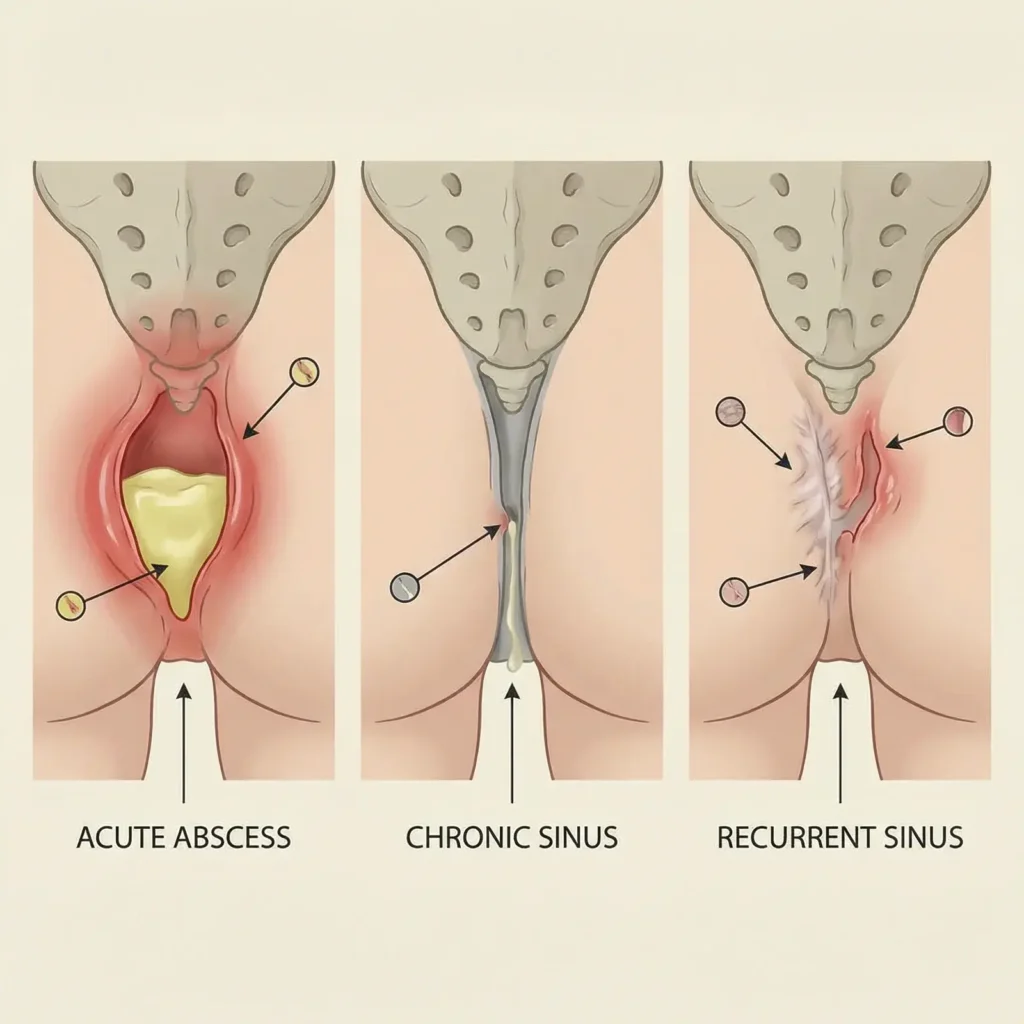 Types of Pilonidal Sinus
